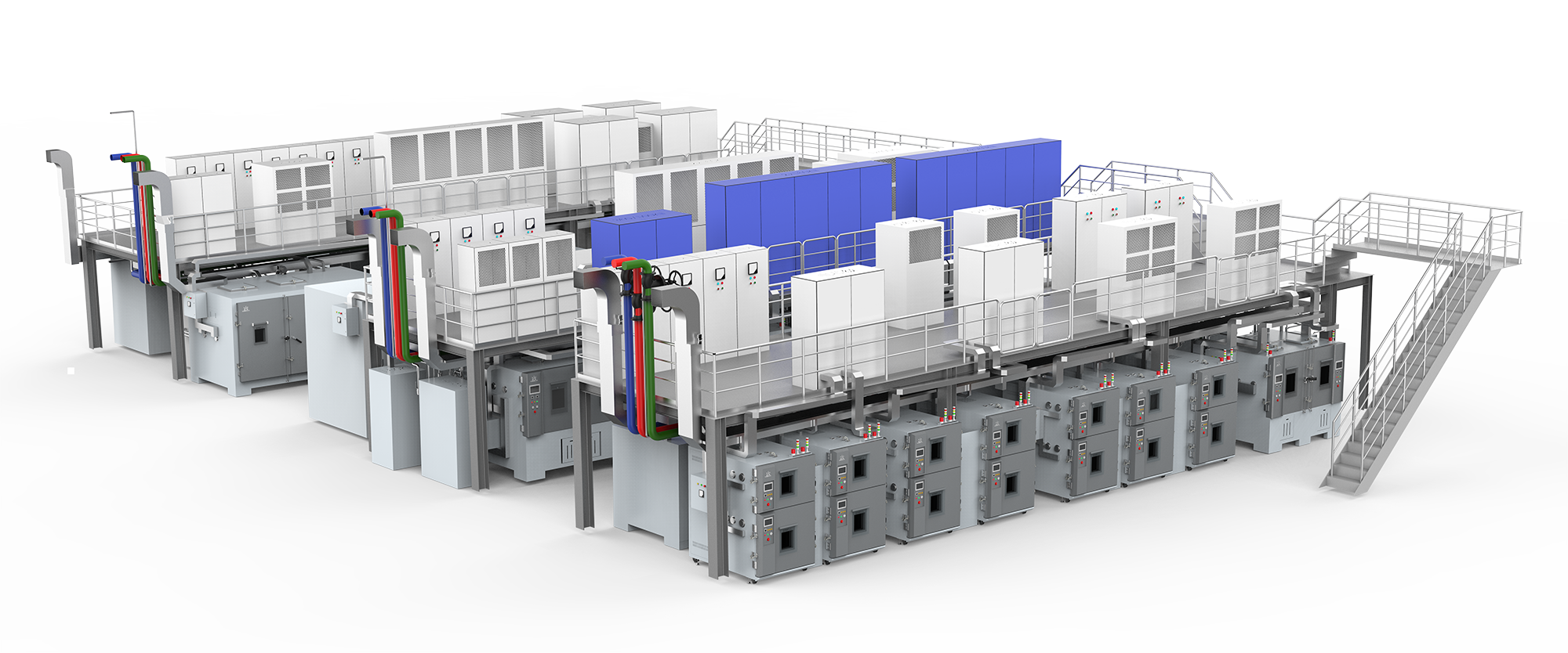 Illustrative concept of an integrated battery test platform