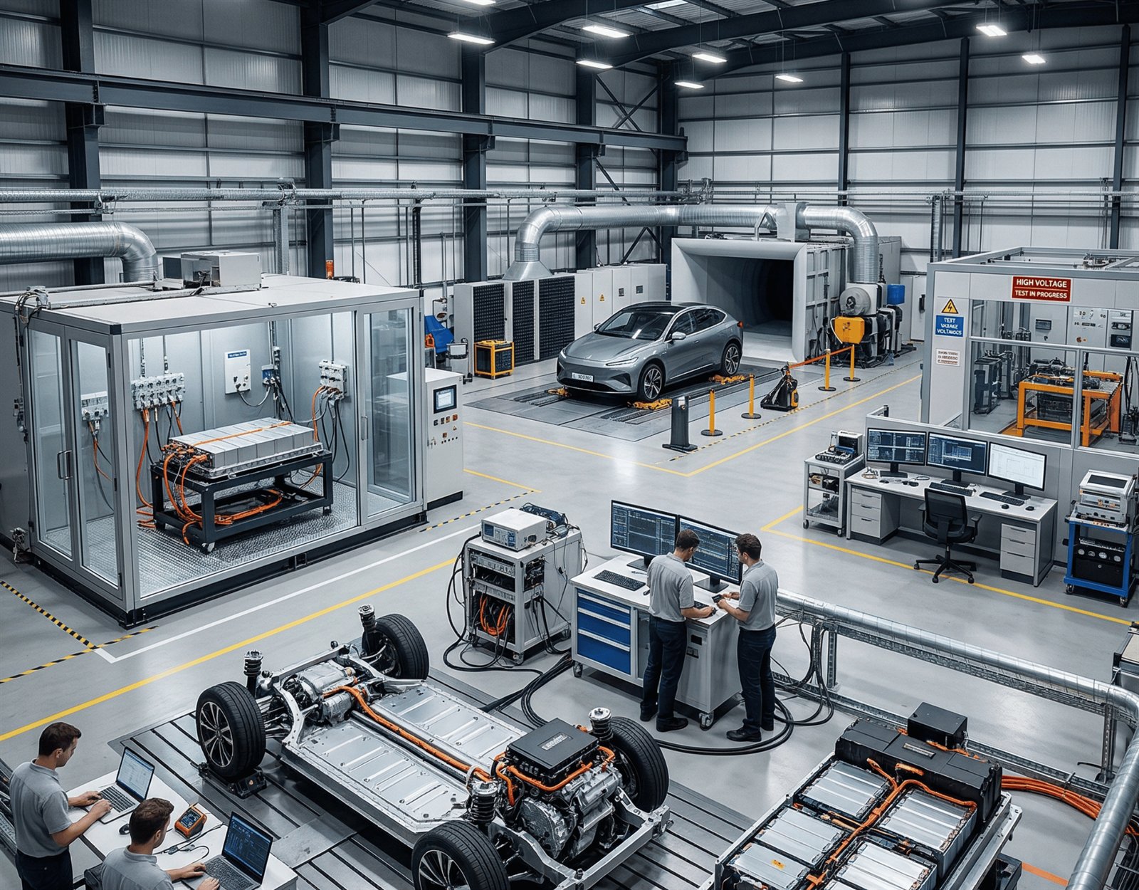 Illustrative application concept: automotive and EV environmental test system for vehicle qualification