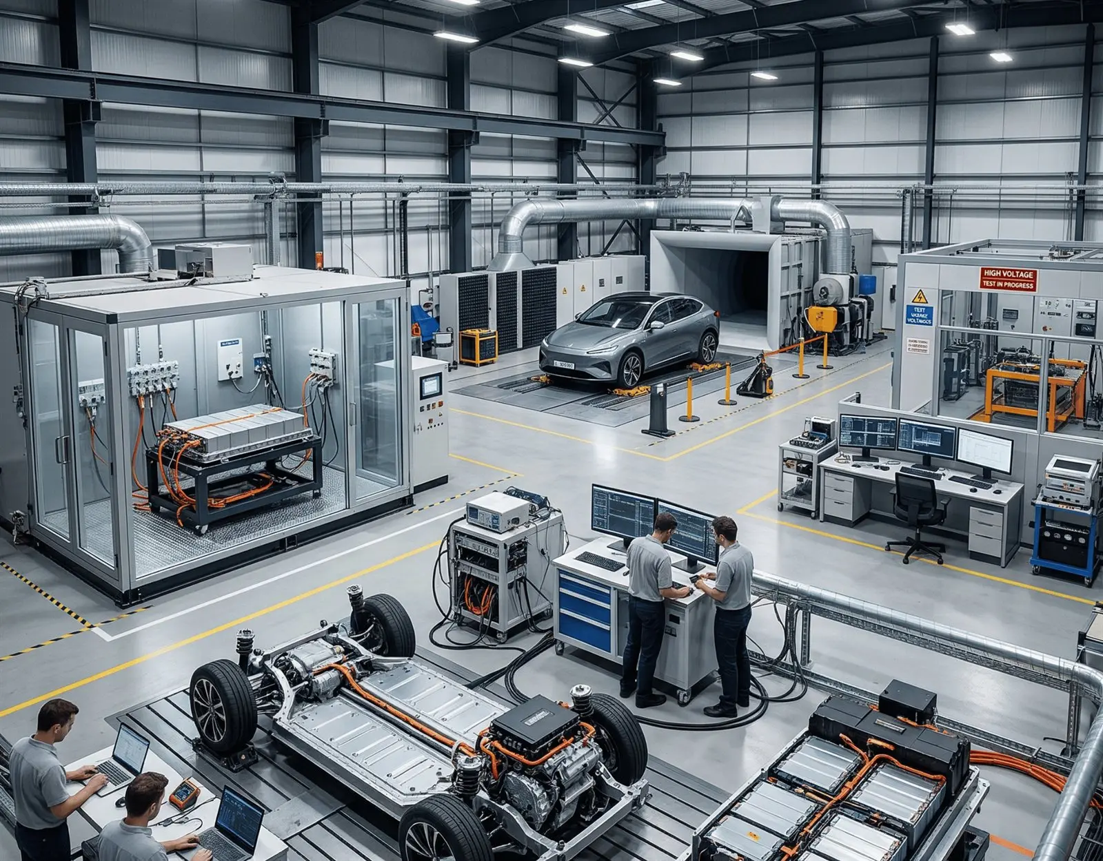 Illustrative application concept: automotive and EV environmental test system for vehicle qualification