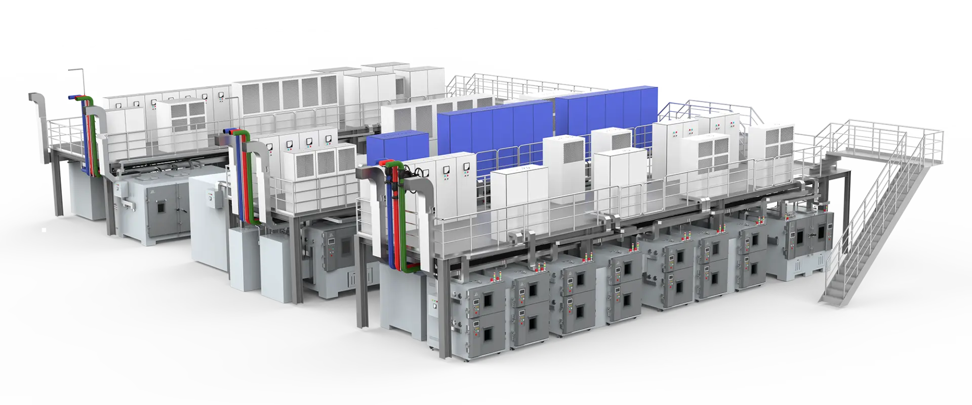 Illustrative concept of an integrated battery test platform